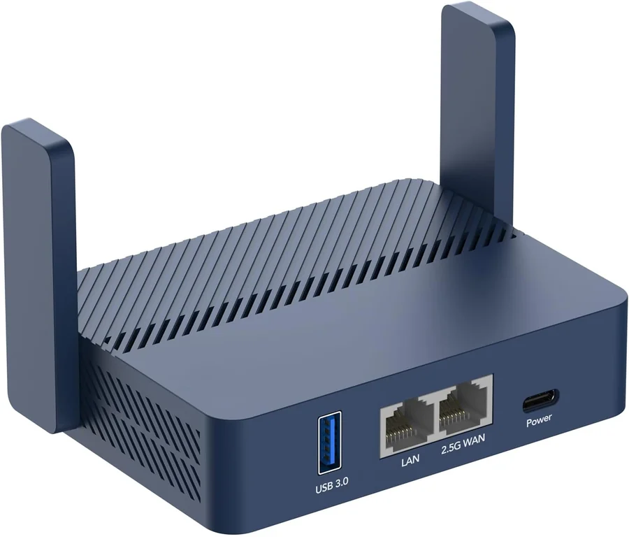 FreedomRouters device with dual antennas, USB 3.0, LAN and 2.5G WAN ports